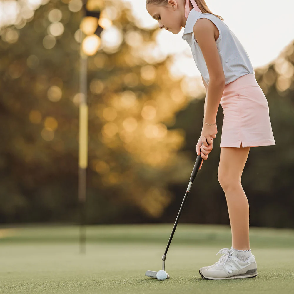 Girls' Pink Performance Golf Skort