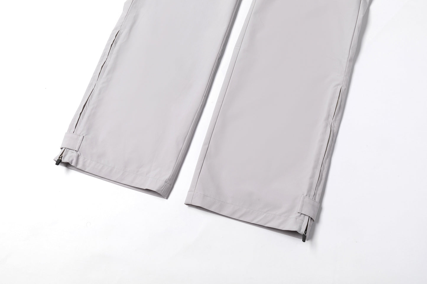 Light Gray Loose Straight - Leg Trousers