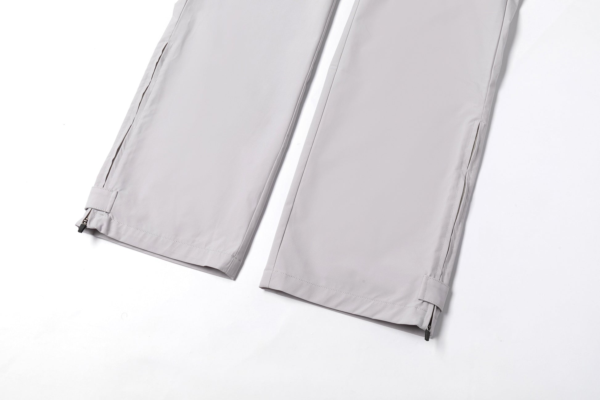 Light Gray Loose Straight - Leg Trousers