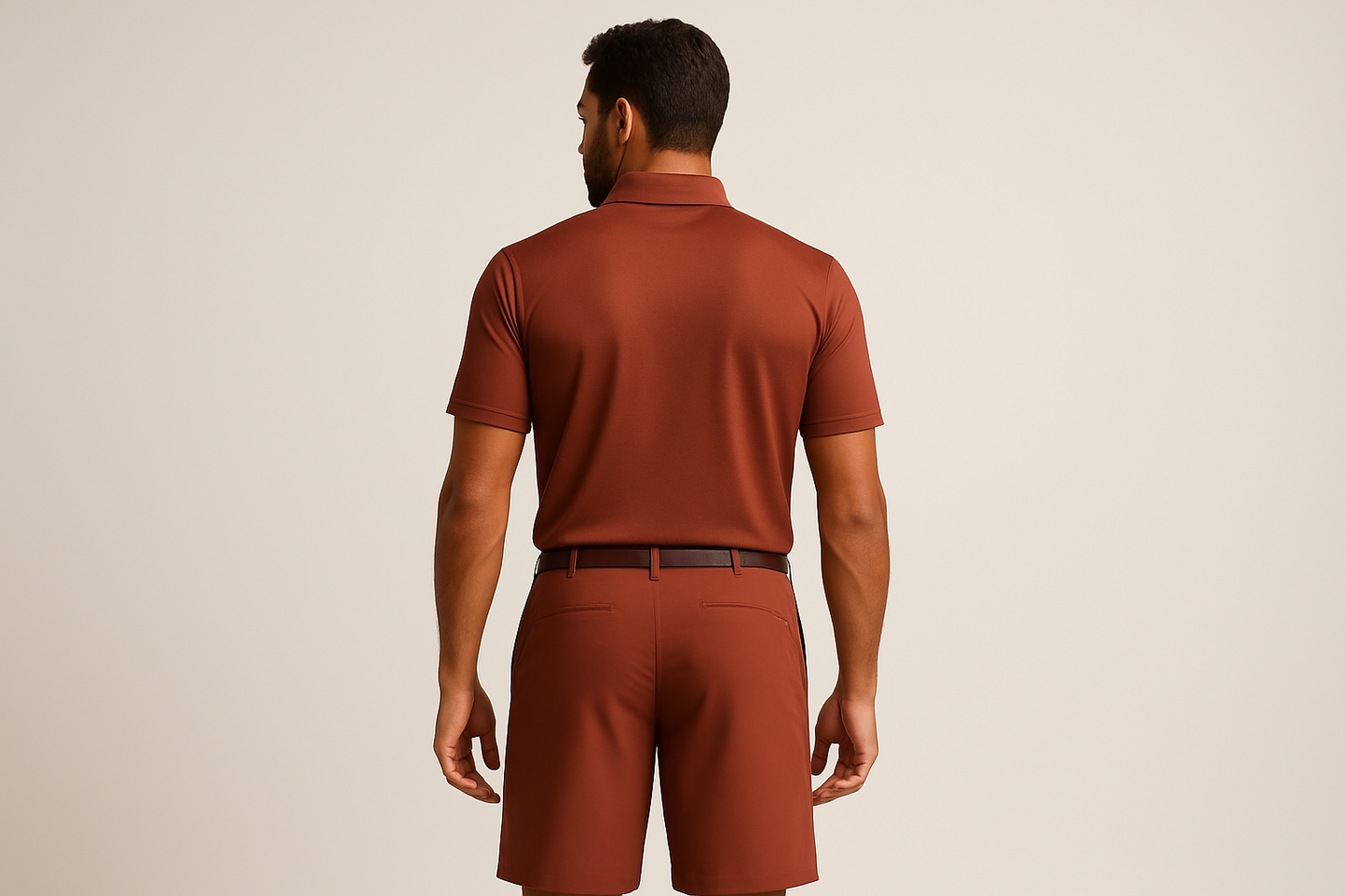Vintage Brown - Red Casual Shorts