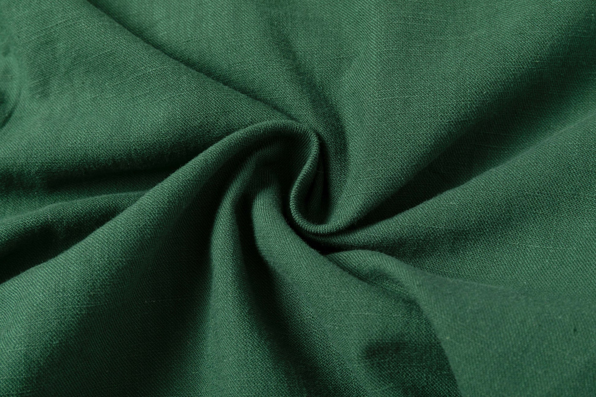 Vintage Green Linen Drawstring Cropped Pants