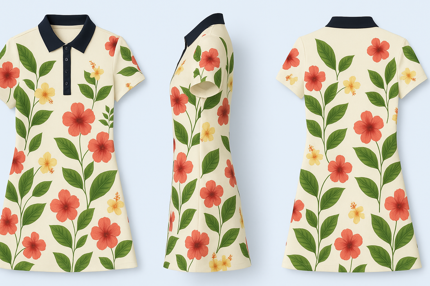 Hibiscus Bloom Golf Dress