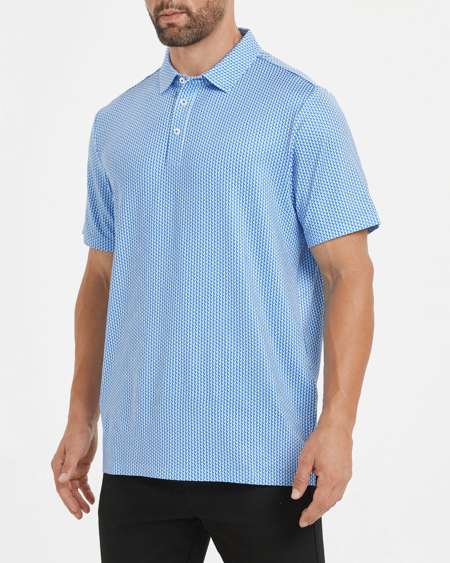 Men's golf polo shirt in a minimalist style