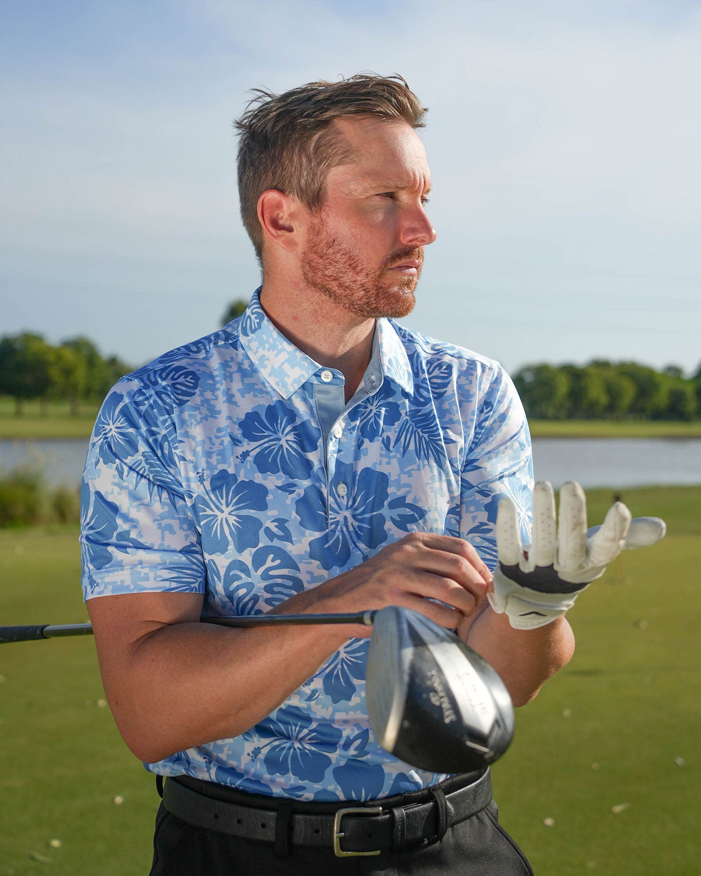 Men's palm bay golf polo shirt