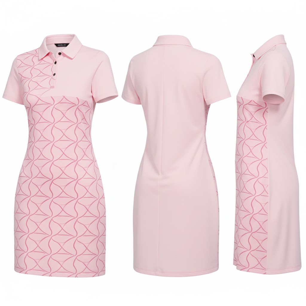 Blush Wave Golf Dress