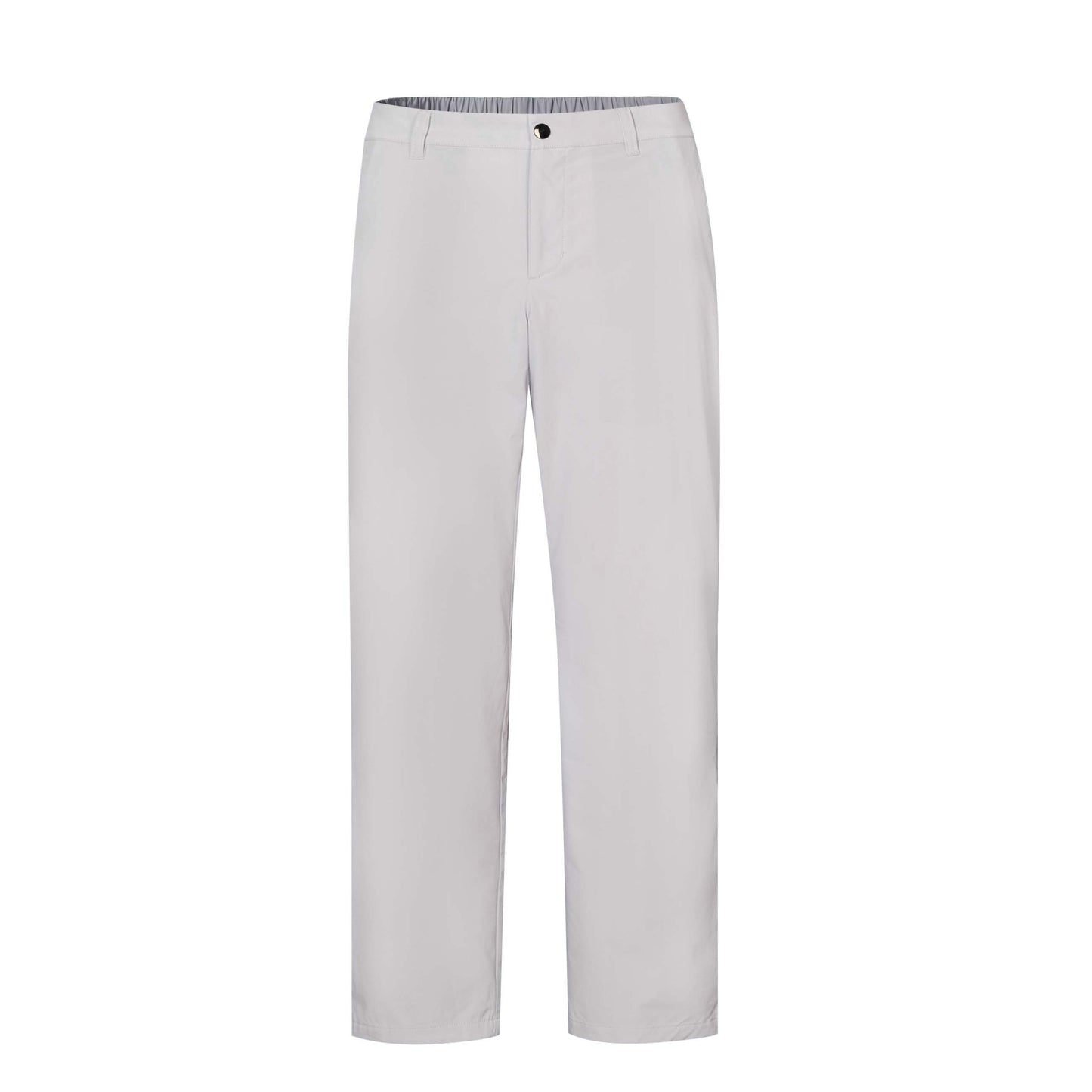 Light Gray Loose Straight - Leg Trousers