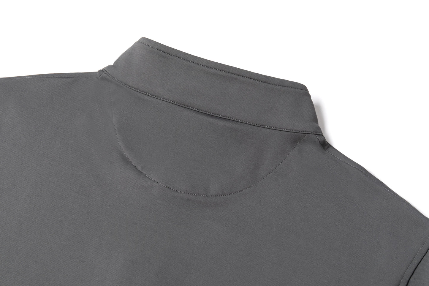 Men's Grey - toned Half - Chest Zipper Stand - Collar Casual Sweatshirt