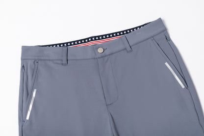 Light Gray - Blue Trousers with Contrast - Colored Waistband