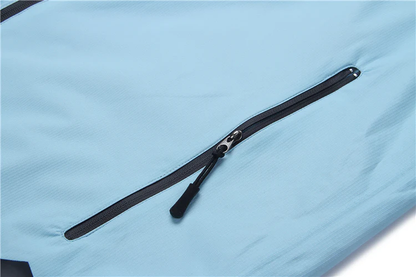 Men's Light Blue & Black Performance Golf Jacket