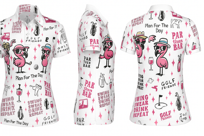Par-Tee Flamingo Fun Polo