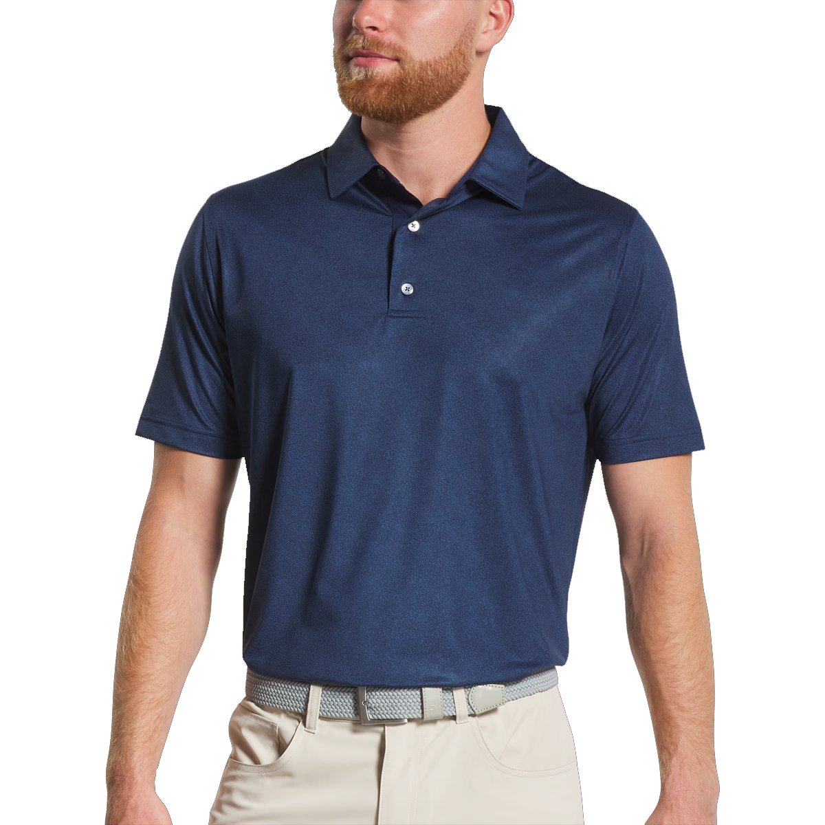 Men's navy blue golf polo shirt