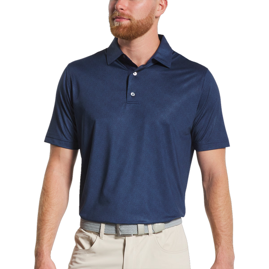 Men's navy blue golf polo shirt
