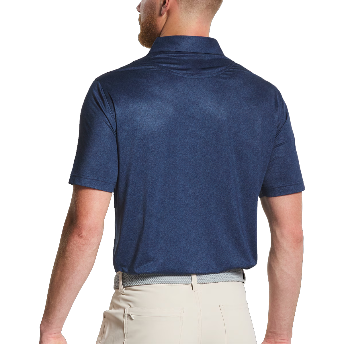 Men's navy blue golf polo shirt