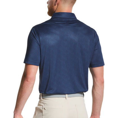 Men's navy blue golf polo shirt