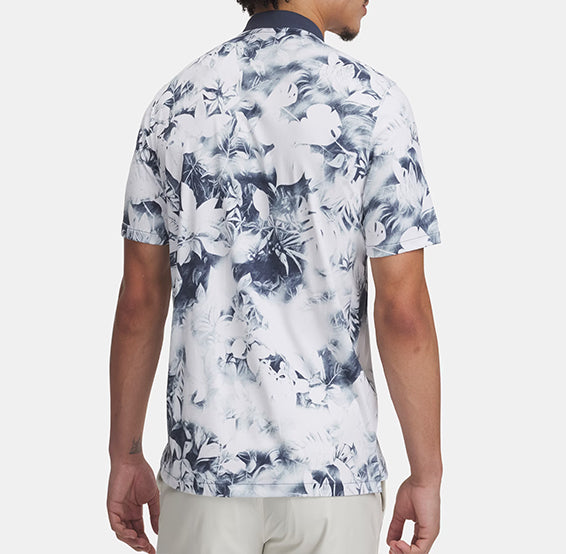 Men's Golf Polo Shirt with Wild Grass Print for Stylish Performance - Grace Golf Wear Supply