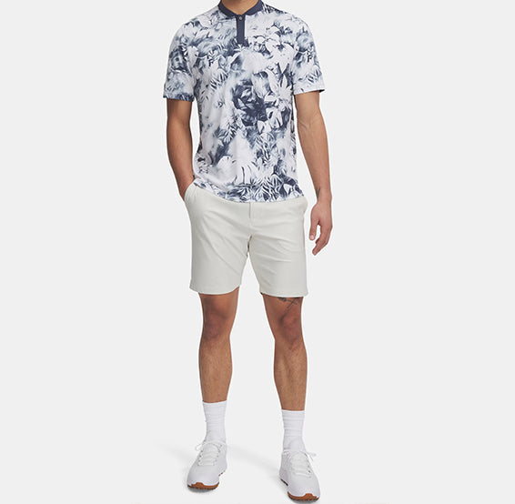 Men's Golf Polo Shirt with Wild Grass Print for Stylish Performance - Grace Golf Wear Supply
