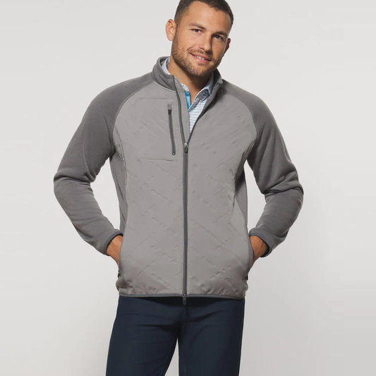 Men's Grey Textured Performance Golf Jacket