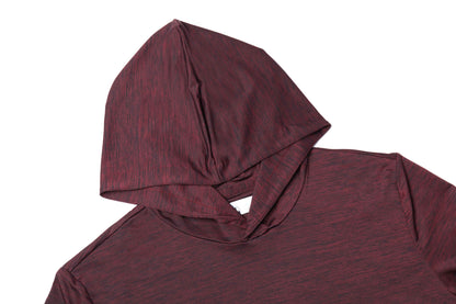 Men's Heathered Golf Hoodie (Burgundy Comfort Series)