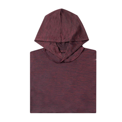 Men's Heathered Golf Hoodie (Burgundy Comfort Series)