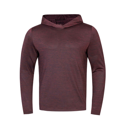 Men's Heathered Golf Hoodie (Burgundy Comfort Series)