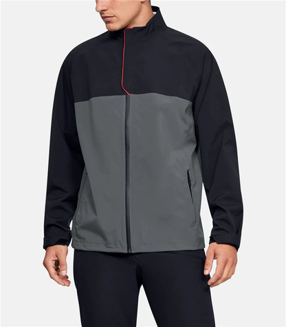 Men's Black & Grey Performance Golf Jacket