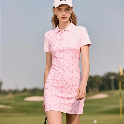 Blush Wave Golf Dress