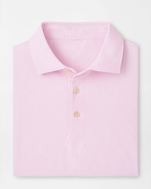 Men's pink golf polo shirt