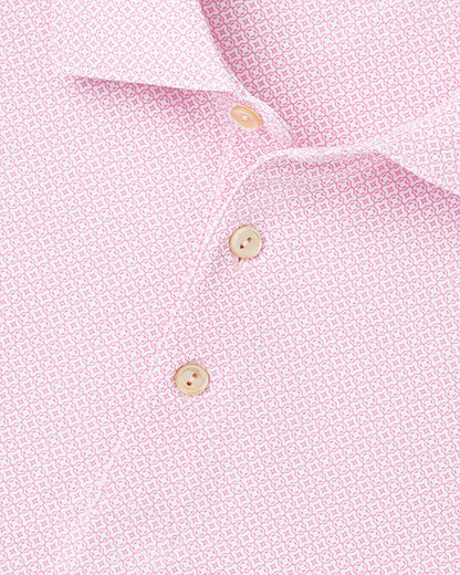 Men's pink golf polo shirt