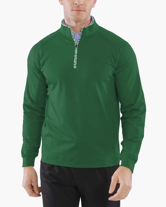 Performance Quarter Zip Pullover:Green