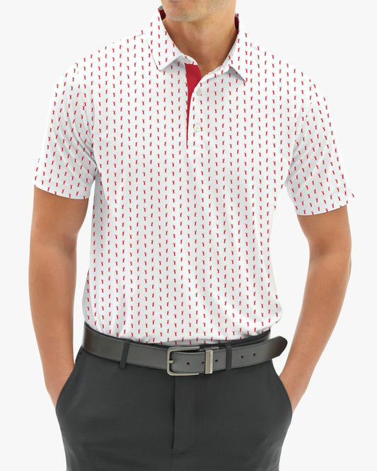 Men's cartoon figure golf polo shirt