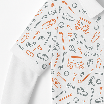 Women's Tropical Shell & Palm Print Performance Polo Shirt