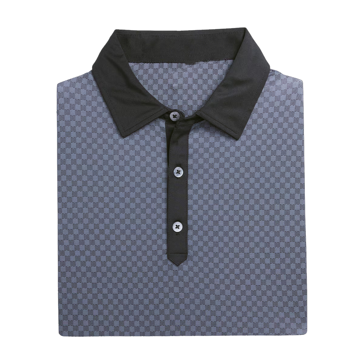 Men's checkered golf polo shirt