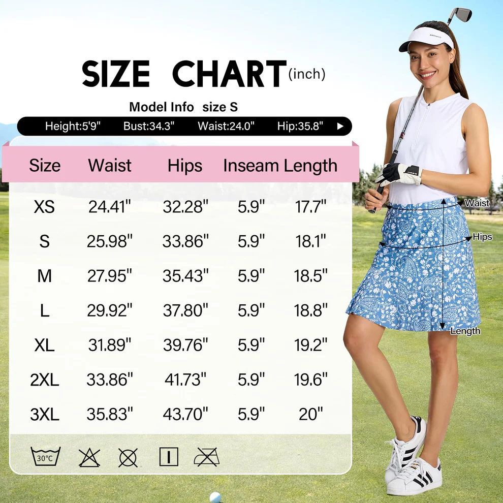 Women's Paisley Floral Golf Skort (Bohemian Sport Series)