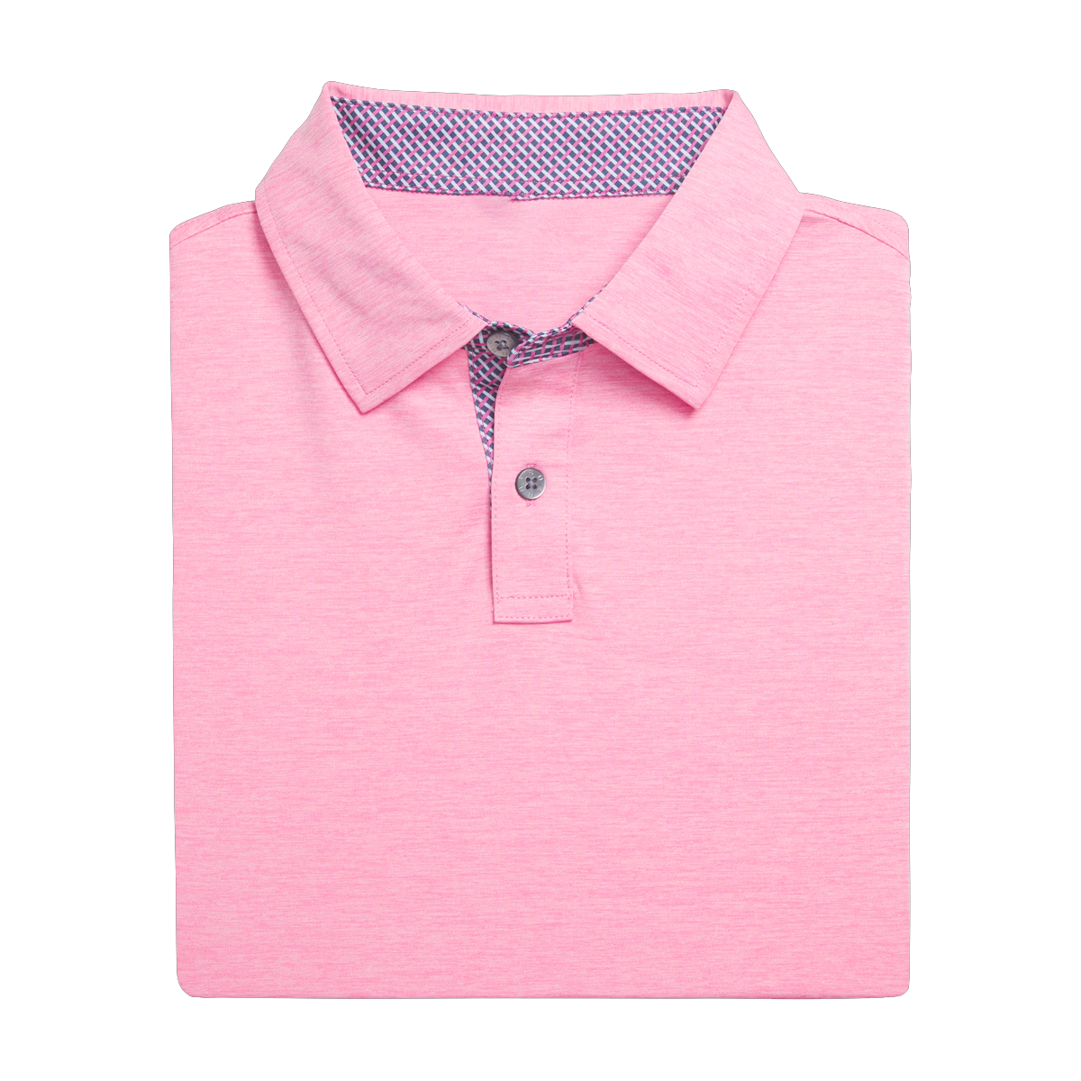 Men's simple pink golf polo shirt