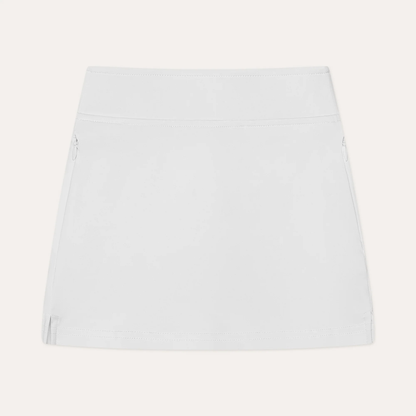 Girls' White Performance Golf Skort