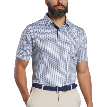Men's half-moon golf polo shirt