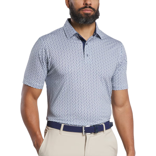 Men's half-moon golf polo shirt