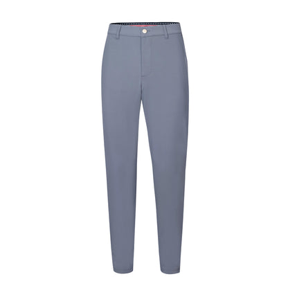Light Gray - Blue Trousers with Contrast - Colored Waistband
