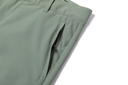 Light Green Shorts with Contrast - Colored Waistband