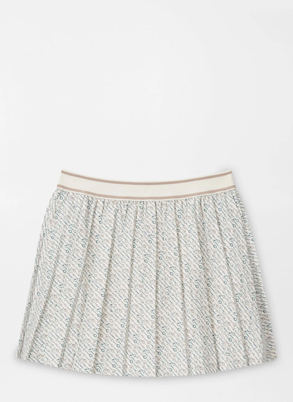 Elegant printed pleated sports skirt