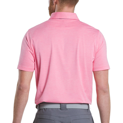 Men's simple pink golf polo shirt