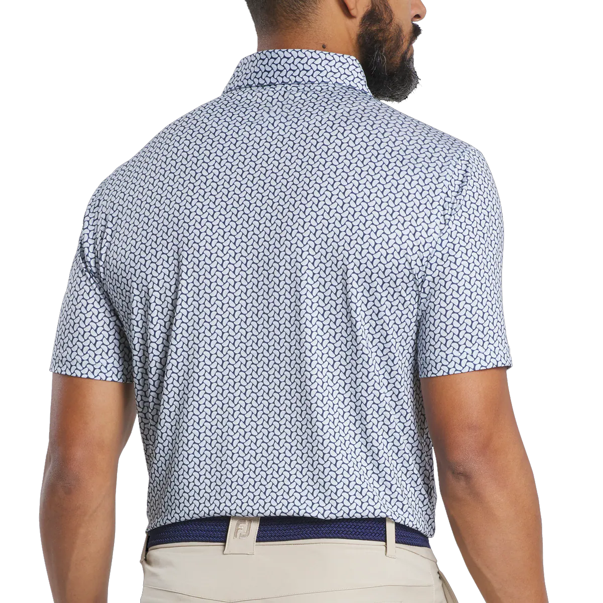 Men's half-moon golf polo shirt