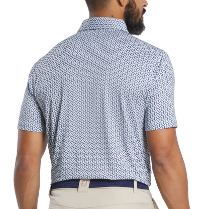 Men's half-moon golf polo shirt