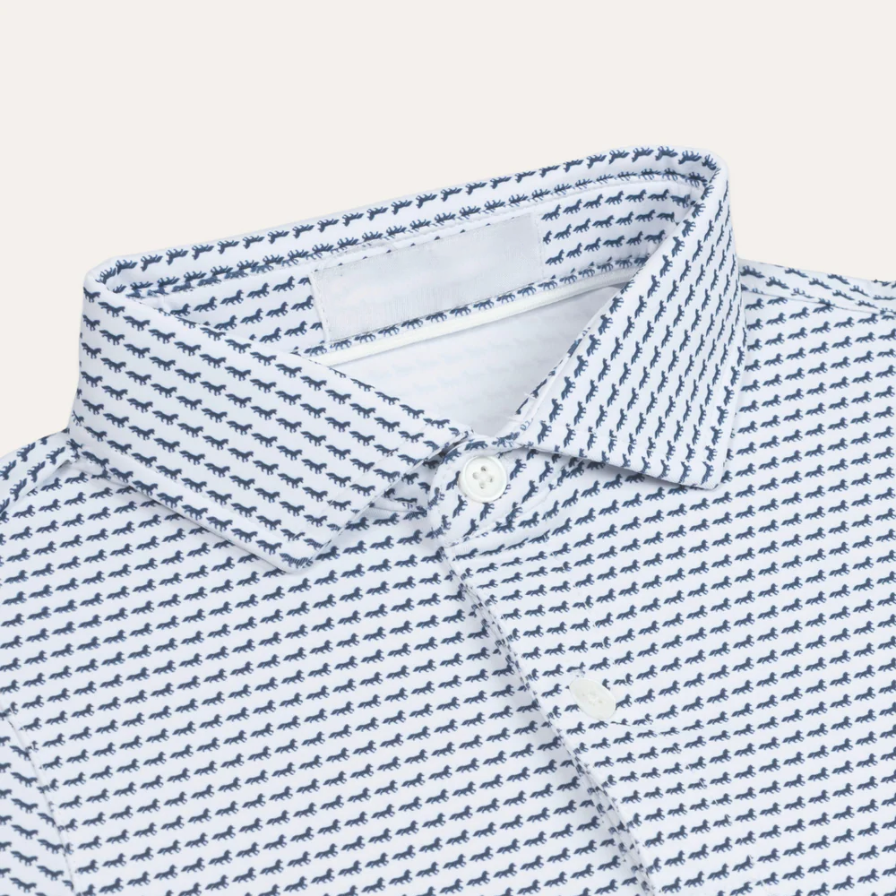 Boys' Mini Check Performance Golf Polo Shirt