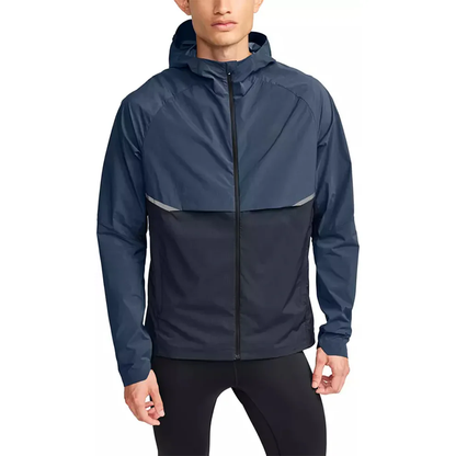 Men's Navy Two-Tone Performance Running Jacket