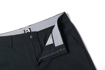 Navy Blue Trousers with Contrast - Colored Waistband