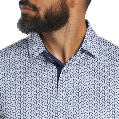 Men's half-moon golf polo shirt