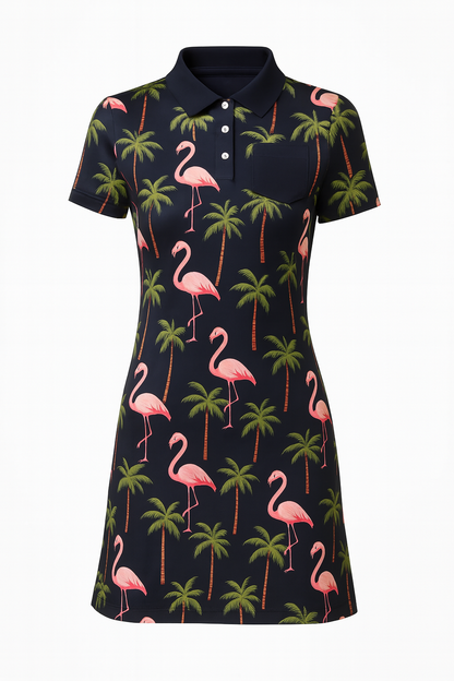 Tropical Flamingo Golf Dress