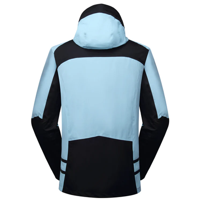 Men's Light Blue & Black Performance Golf Jacket