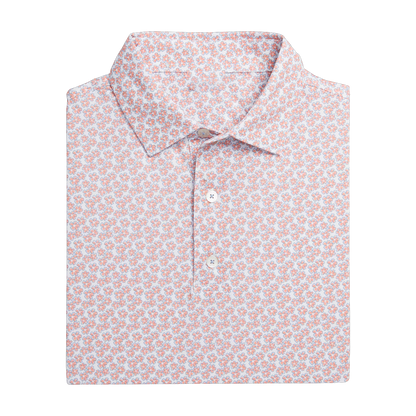 Men's Floral Golf Polo Shirt - Comfortable Play with Stylish Pink Design